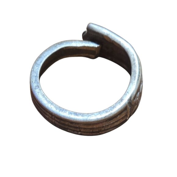 Reclaimed Handforged Flatware Ring Sz 11 - Picture 2 of 4